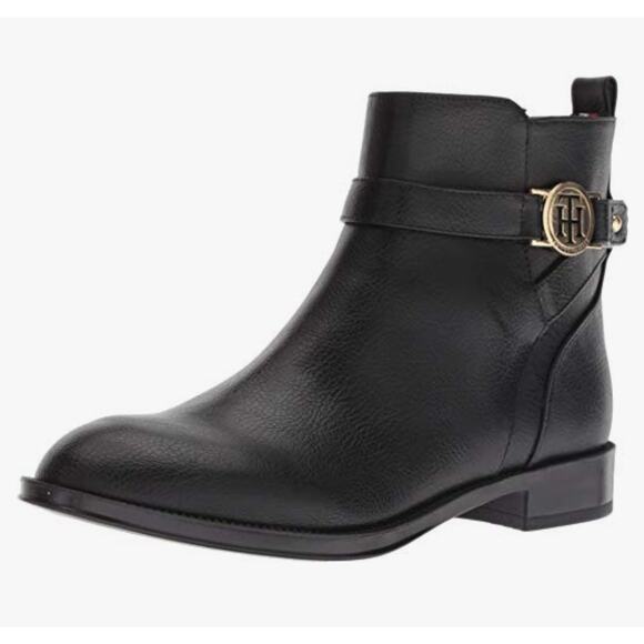 Tommy Hilfiger Women's TWRUMORE-R Ankle Boots Black Size 10M - Picture 1 of 13